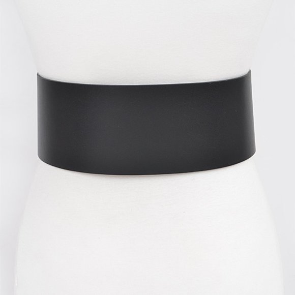 BNWT Plus Size Black Oversize Square Buckle Fashion Belt - Picture 4 of 4